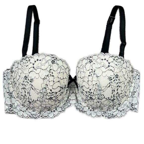 Victoria’s Secret Dream Angels Strapless Multi-way lightly padded lace bra 32DDD - Picture 1 of 6